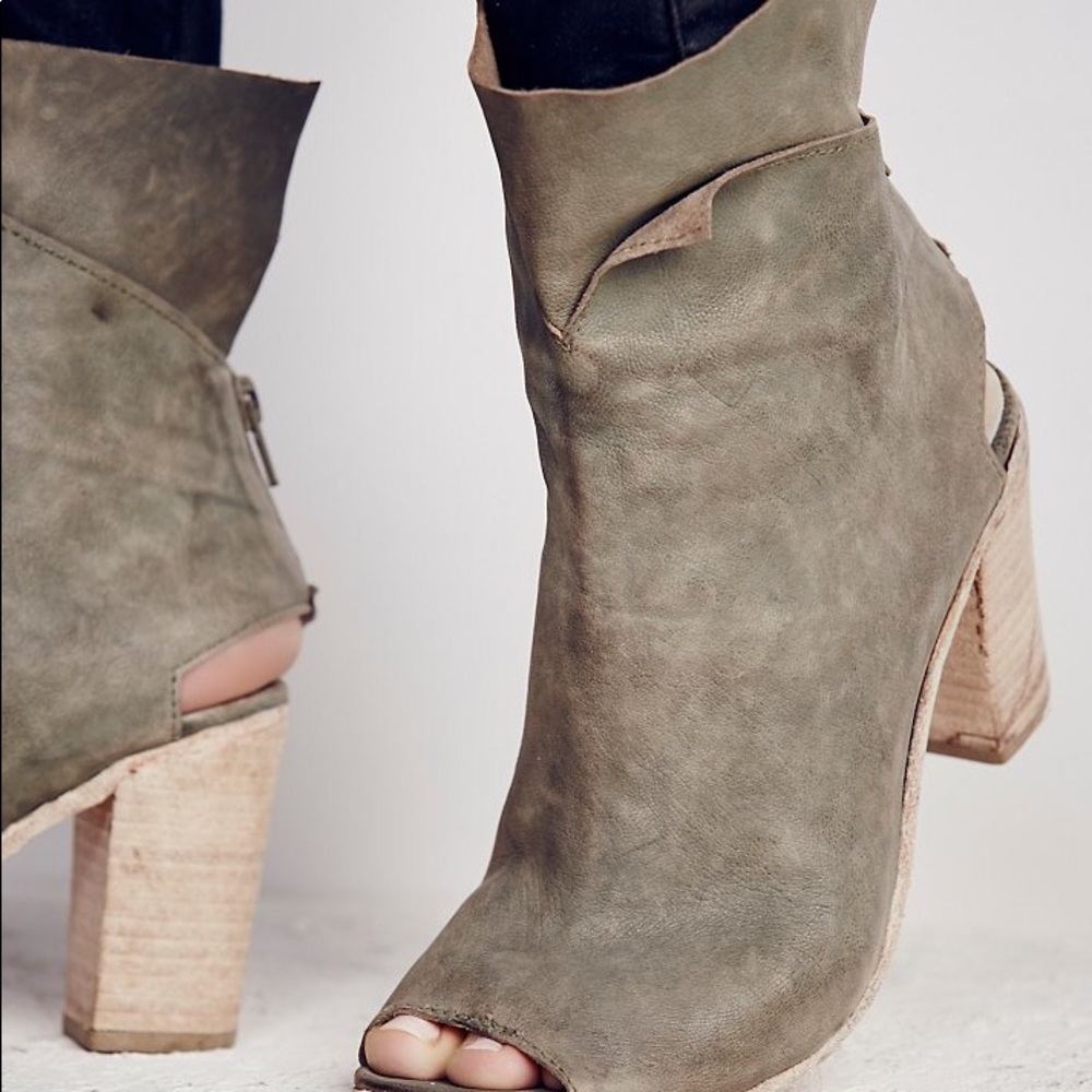 Free People Peep Toe Booties